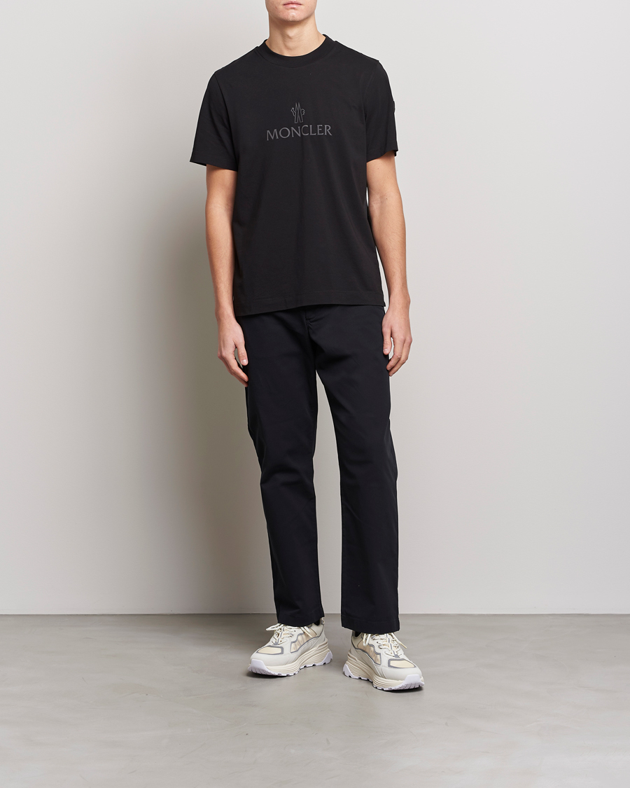Men | T-Shirts | Moncler | Lettering T-Shirt Black