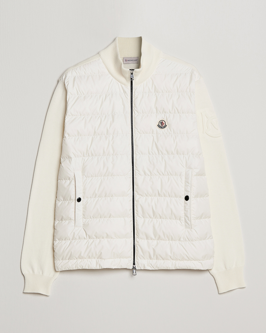Men | Sweaters & Knitwear | Moncler | Zip Padded Cardigan Off White