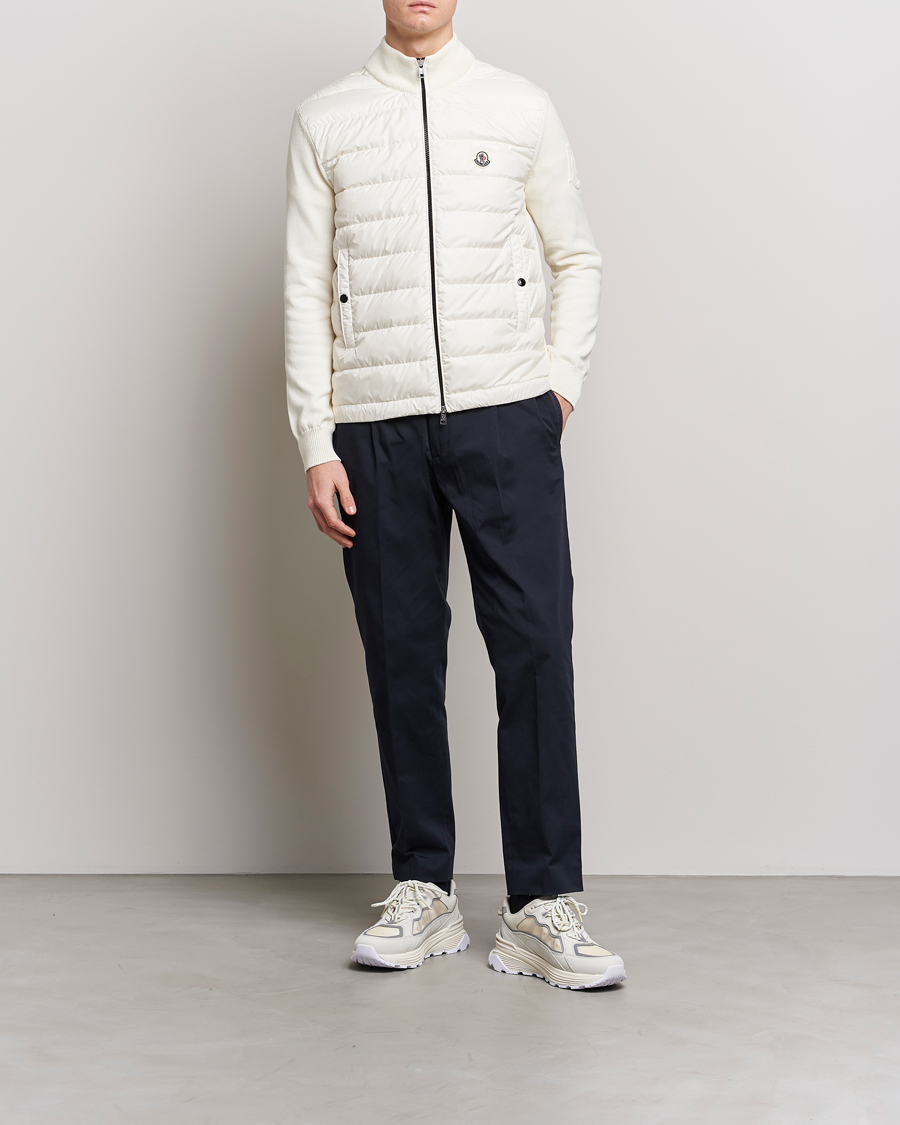 Men | Sweaters & Knitwear | Moncler | Zip Padded Cardigan Off White