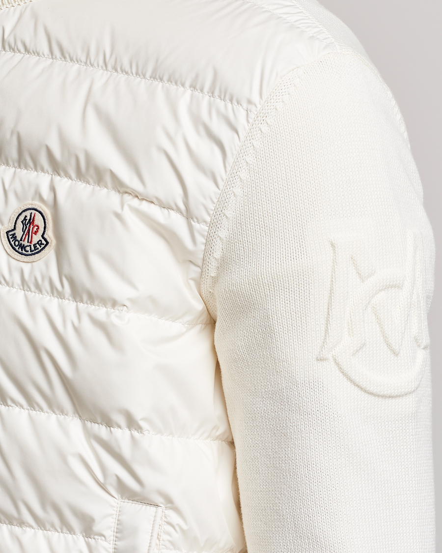 Men | Sweaters & Knitwear | Moncler | Zip Padded Cardigan Off White