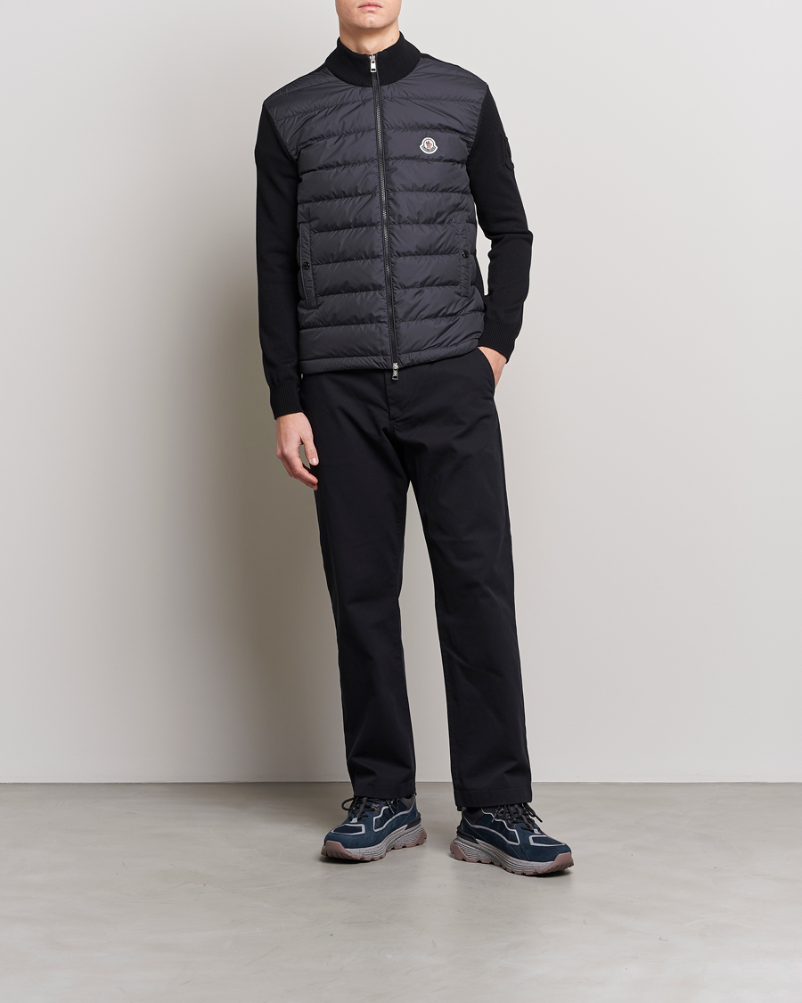 Men | Sweaters & Knitwear | Moncler | Zip Padded Cardigan Black