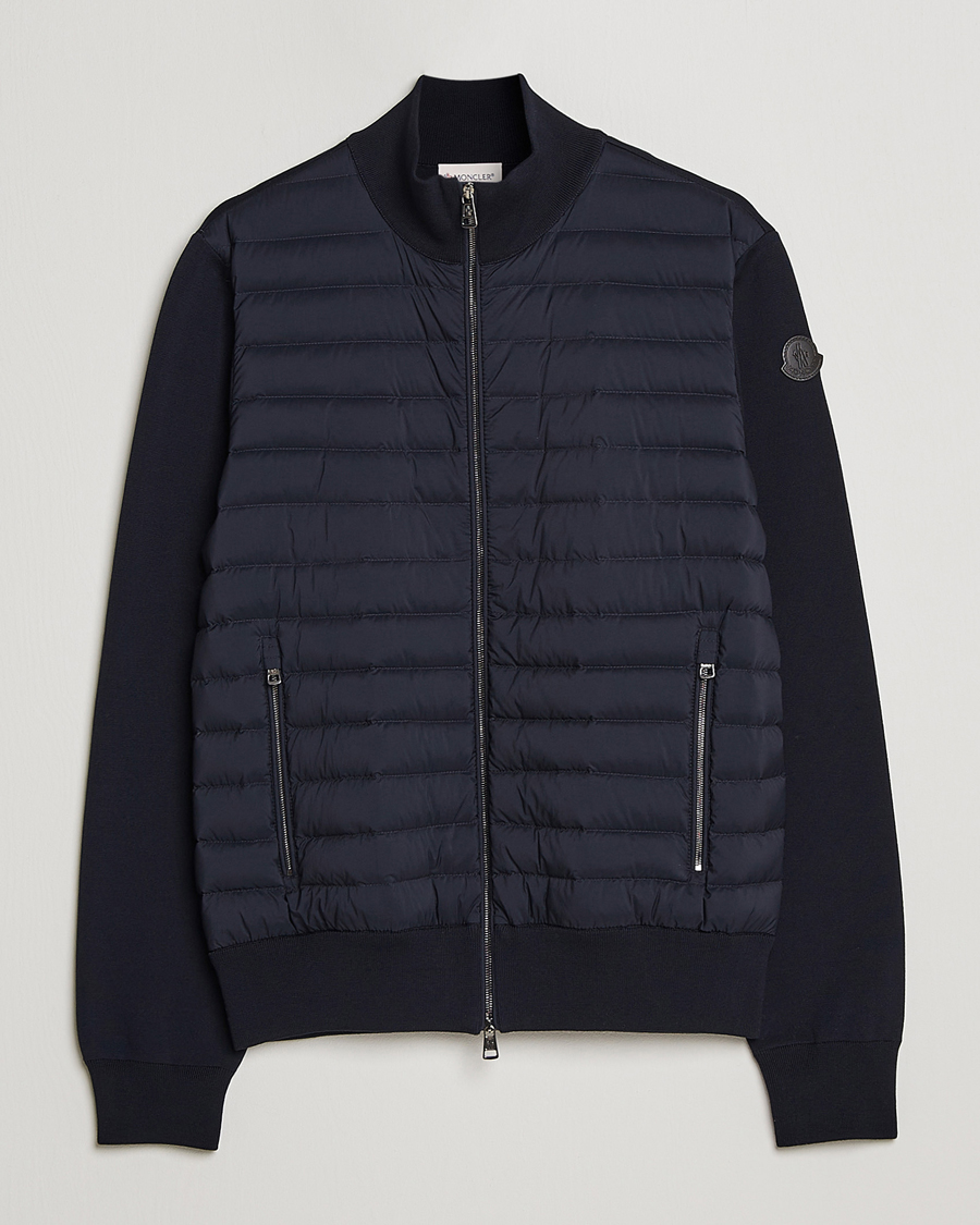 Moncler Hybrid Zip Cardigan Navy at CareOfCarl.com