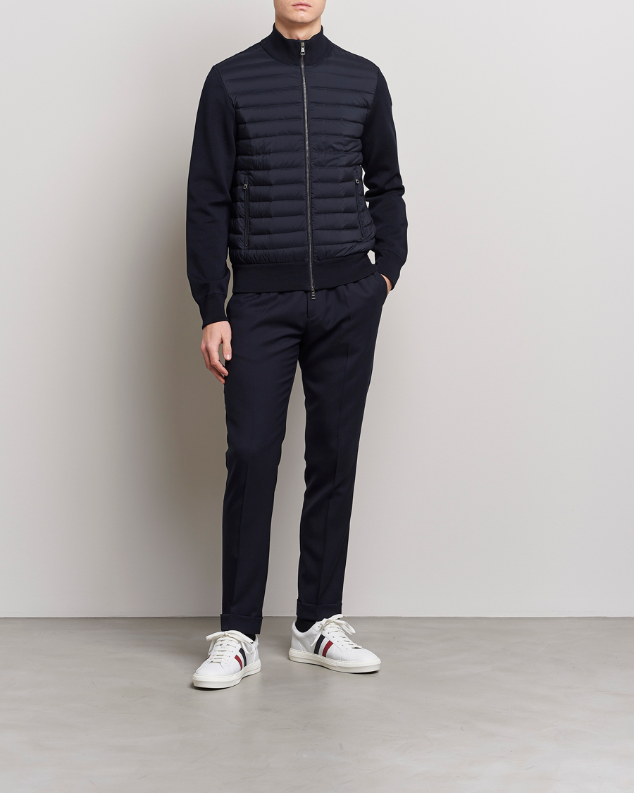 Men | Sweaters & Knitwear | Moncler | Hybrid Zip Cardigan Navy
