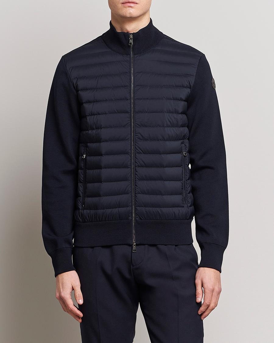 Men | Sweaters & Knitwear | Moncler | Hybrid Zip Cardigan Navy