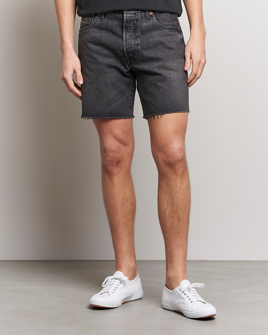 Men |  | Levi's | 501 93 Denim Shorts Black Worn In