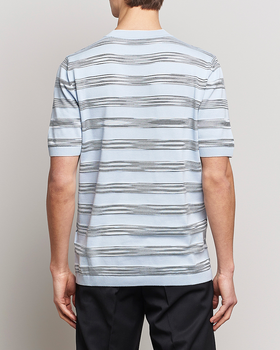 Men | T-Shirts | Missoni | Knitted Space Dye T-Shirt Light Blue