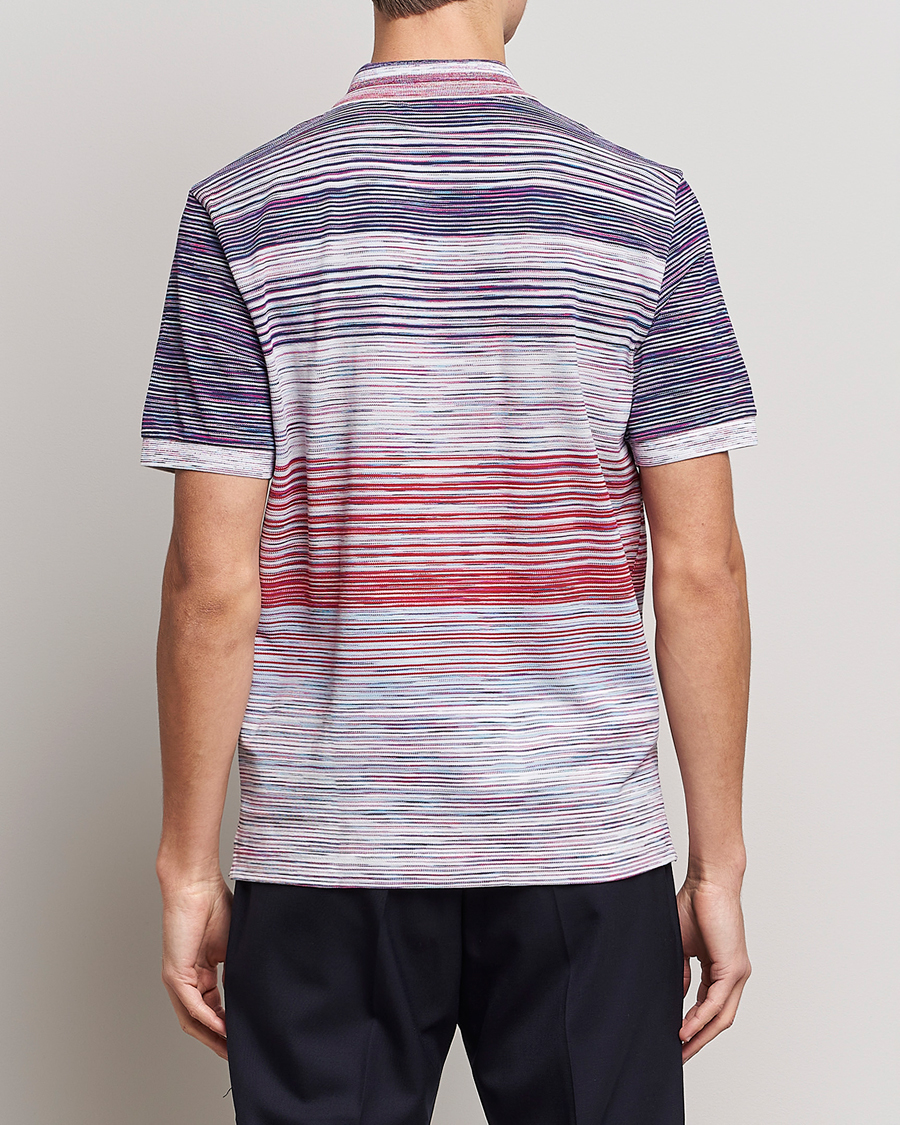 Men | Polo Shirts | Missoni | Short Sleeve Space Dye Polo Navy/Light Blue