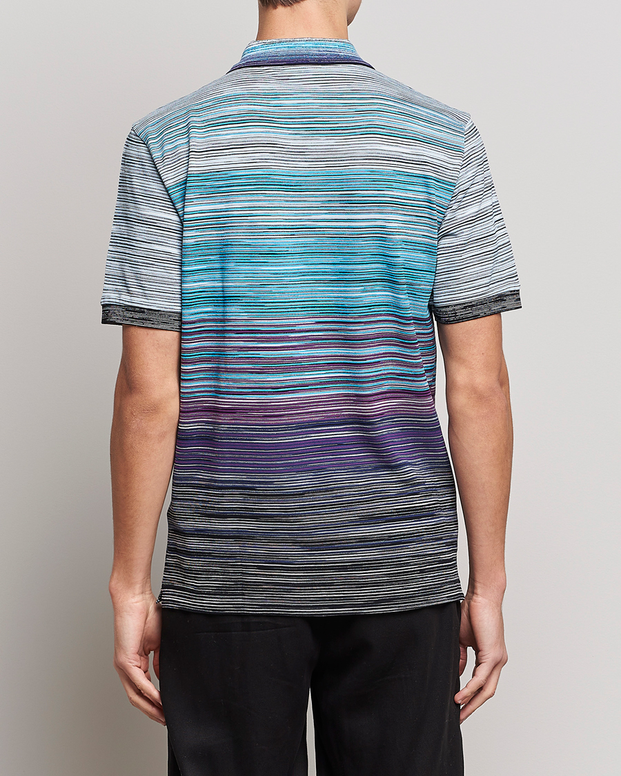 Men | Polo Shirts | Missoni | Short Sleeve Space Dye Polo Navy/Violet