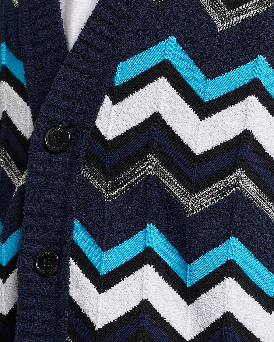 Men | Sweaters & Knitwear | Missoni | Maxi Cardigan Navy/White