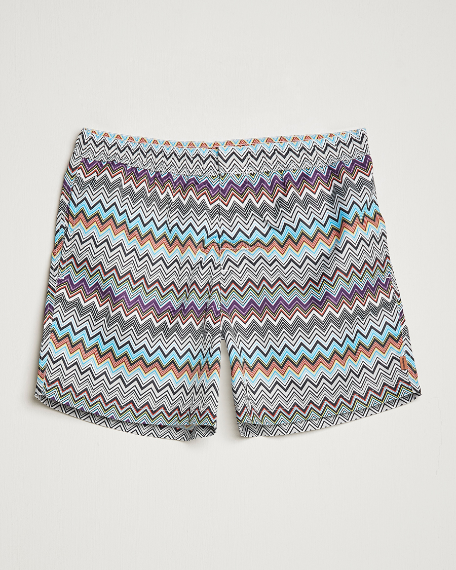 Men | Swimwear | Missoni | Zig Zag Swim Trunks Grey/Violet