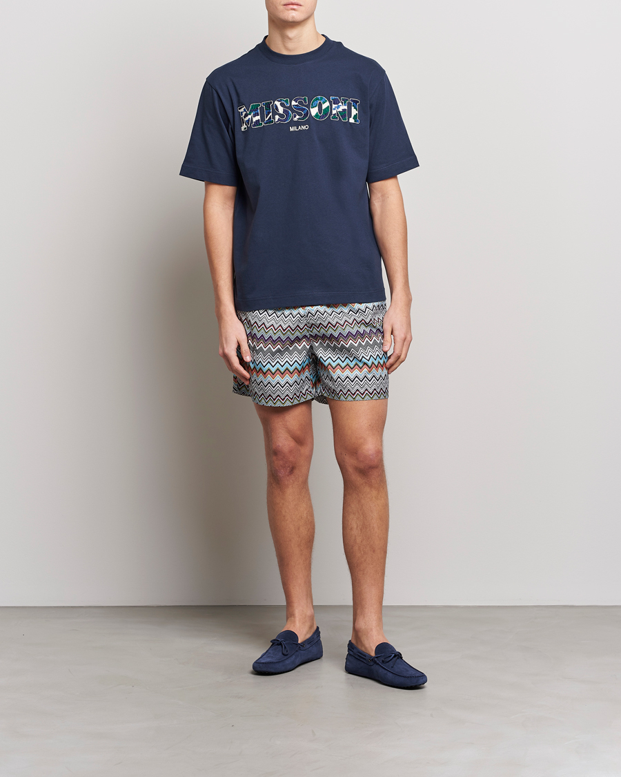 Men | Swimwear | Missoni | Zig Zag Swim Trunks Grey/Violet