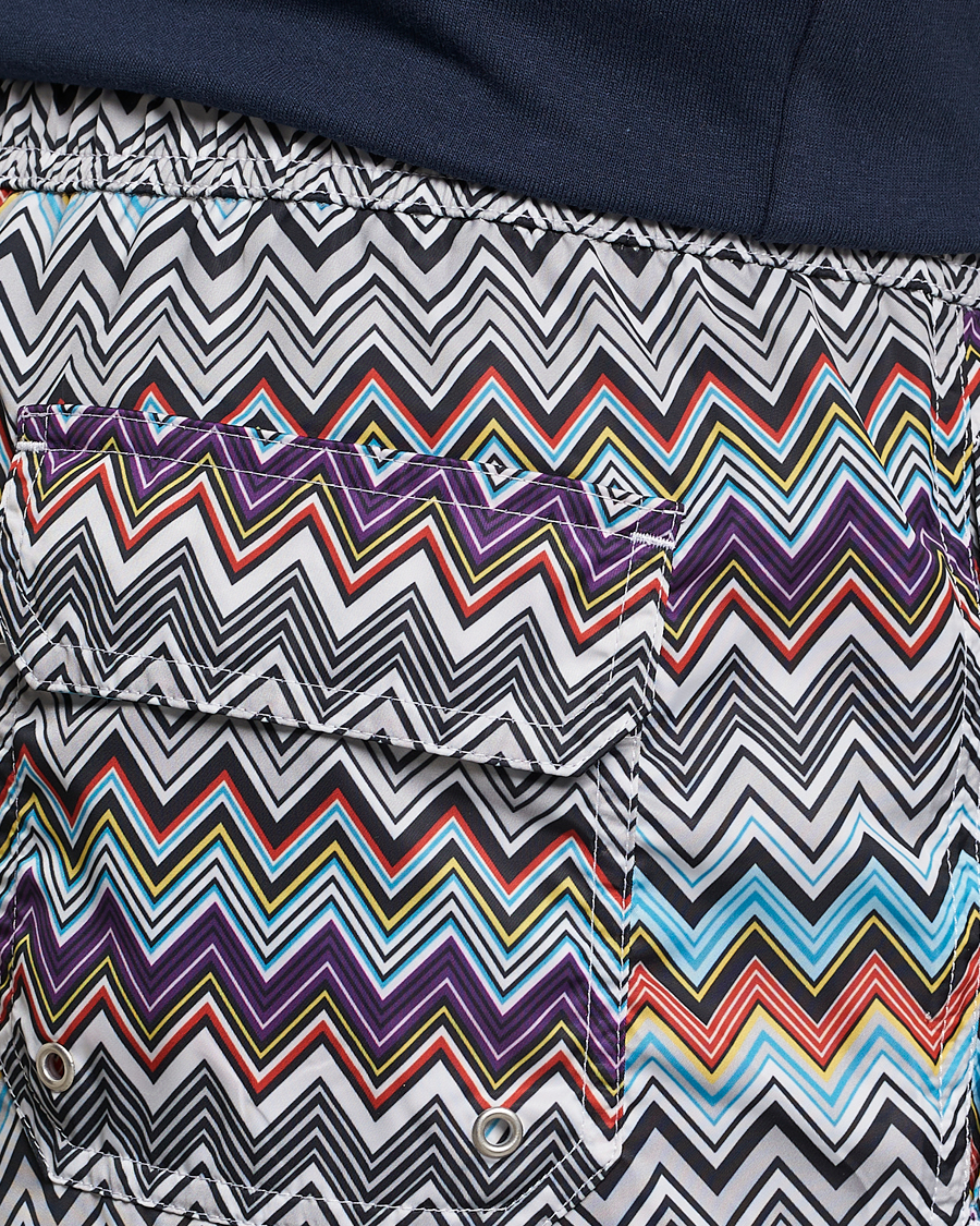 Men | Swimwear | Missoni | Zig Zag Swim Trunks Grey/Violet
