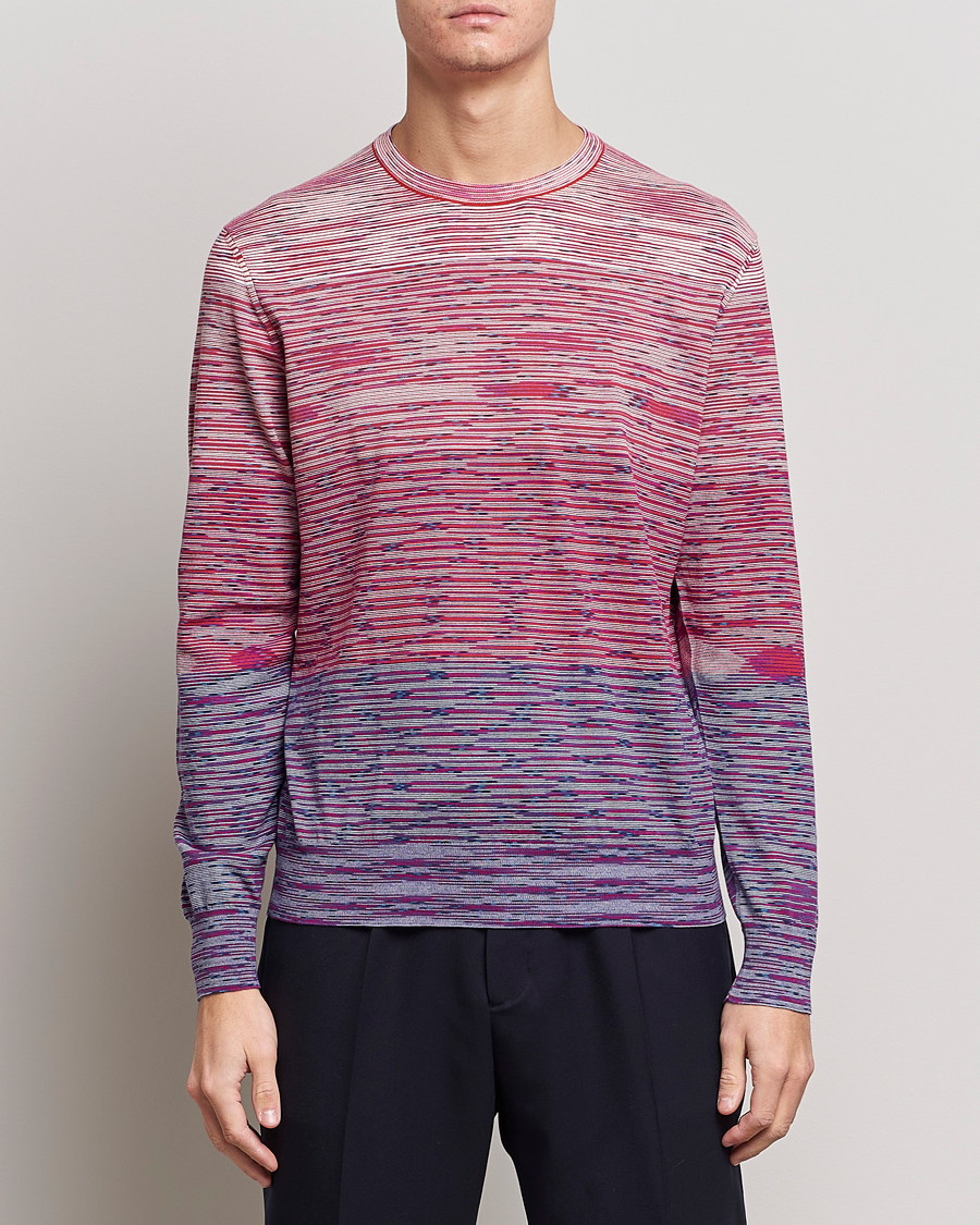 Men | Knitted Jumpers | Missoni | Striped Degrade Sweater Red