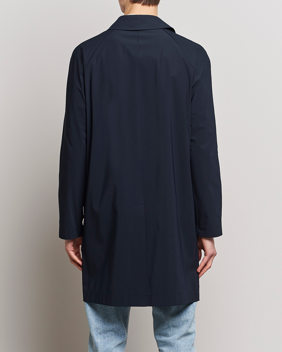 Men | Coats & Jackets | Harris Wharf London | Light Technic Balmacaan Coat Dark Blue