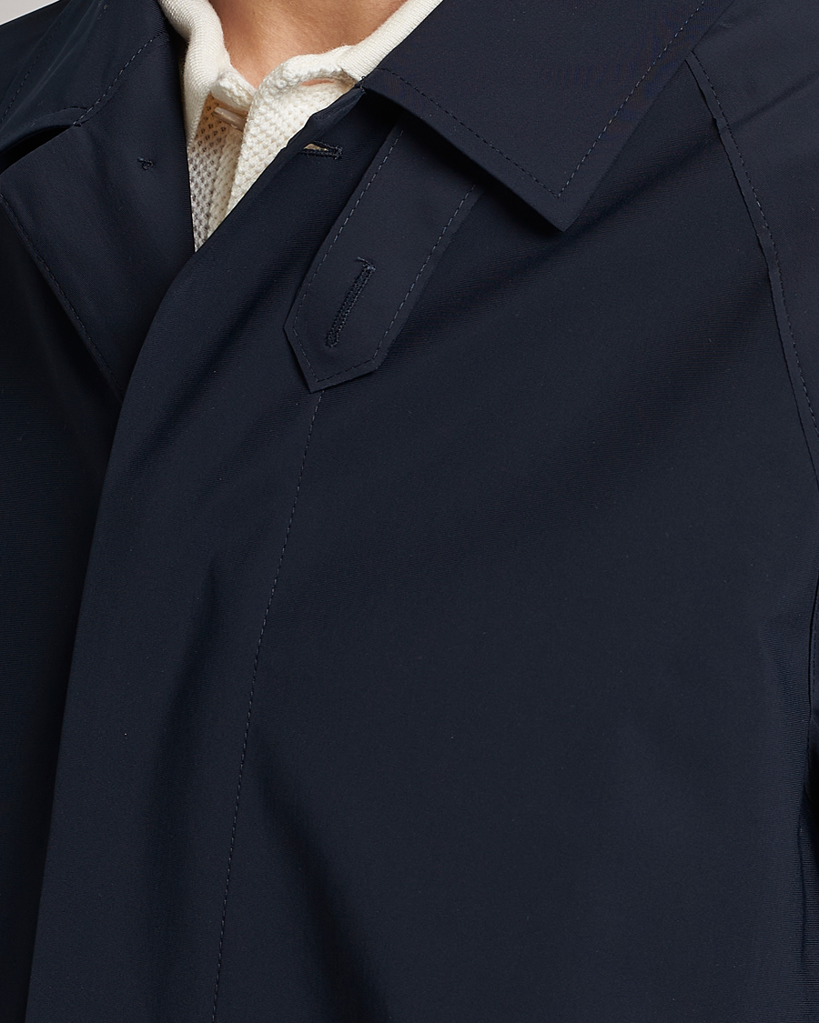 Men | Coats & Jackets | Harris Wharf London | Light Technic Balmacaan Coat Dark Blue