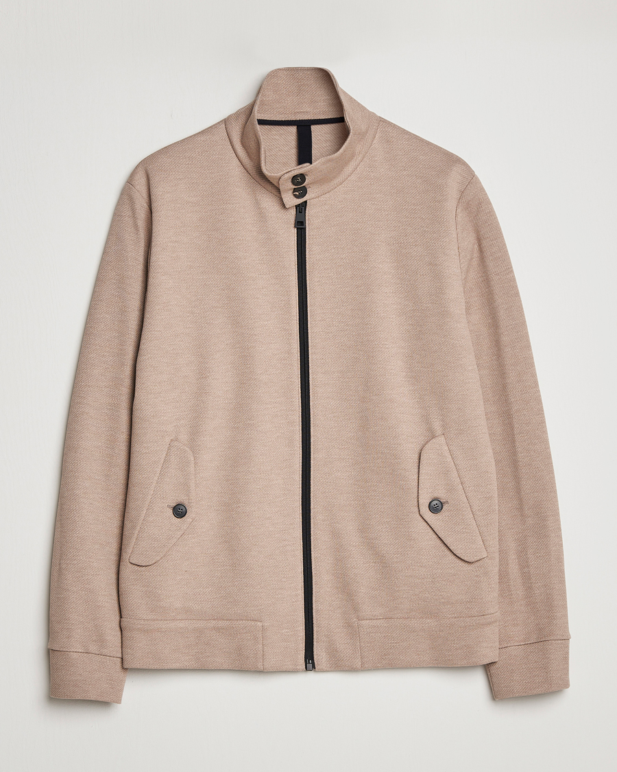 Men | Coats & Jackets | Harris Wharf London | Loro Piana Cavalry Twill Harrington Jacket Oat