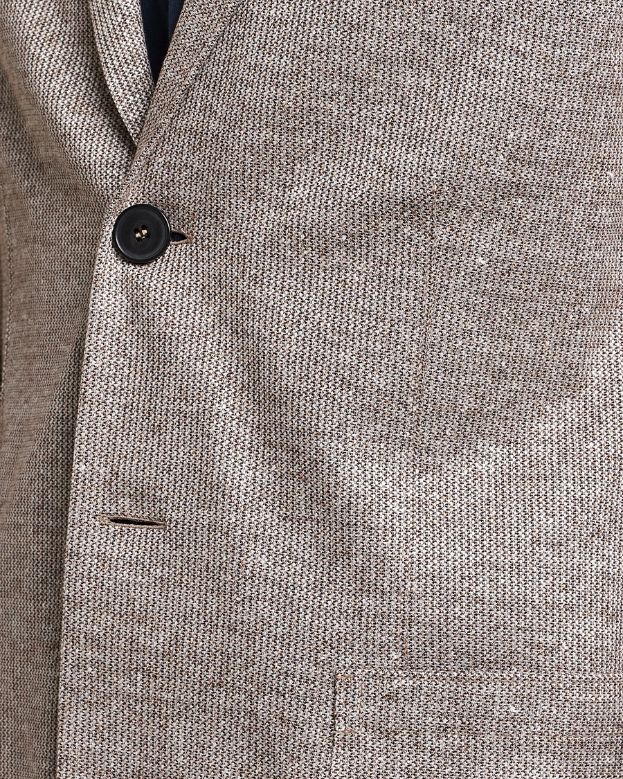 Men | Blazers | Harris Wharf London | Linen Blend Blazer Tobacco
