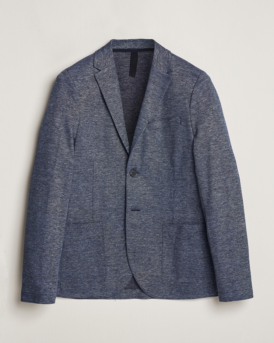 Men | Blazers | Harris Wharf London | Linen Blend Blazer Denim