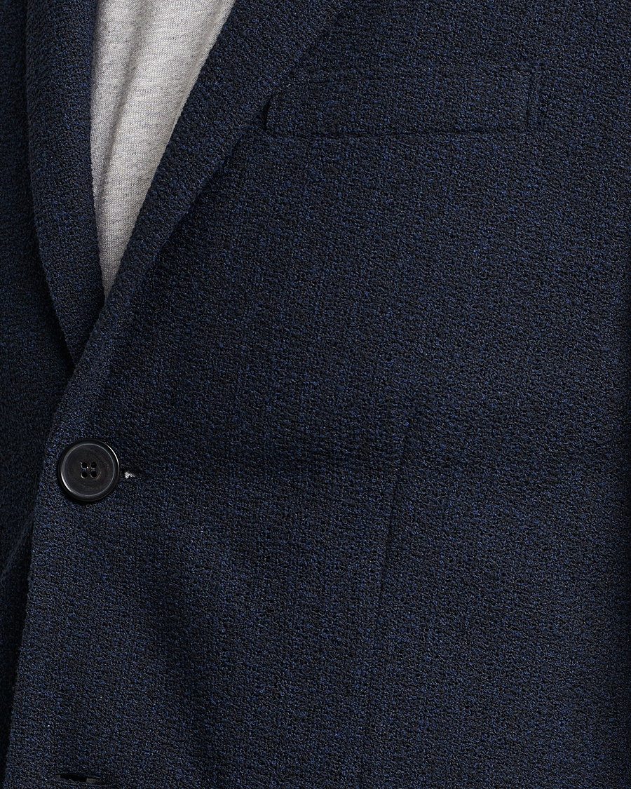 Men | Blazers | Harris Wharf London | Cotton Frisè Blazer Blue/Black