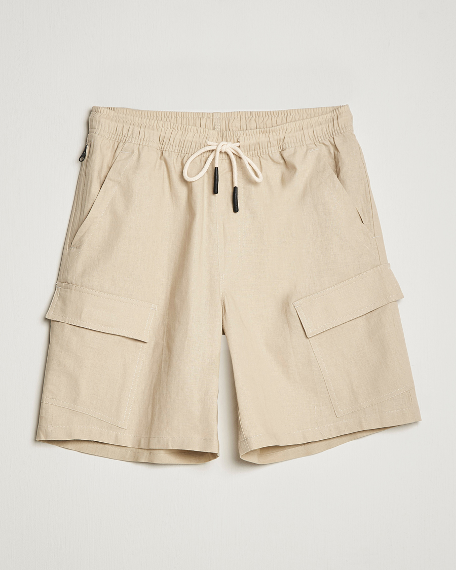 Men | Shorts | OAS | Cargo Linen Shorts Beige