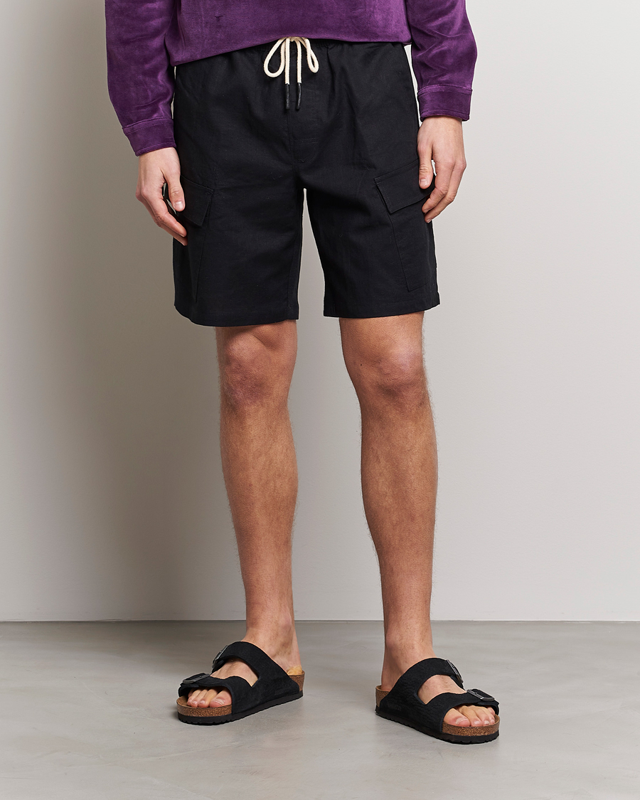 Men | What's new | OAS | Cargo Linen Shorts Black