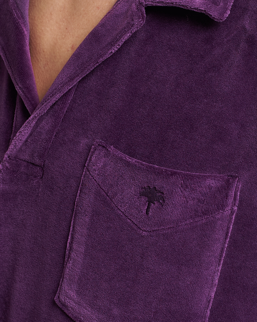 Men | Shirts | OAS | Long Sleeve Velour Shirt Purple