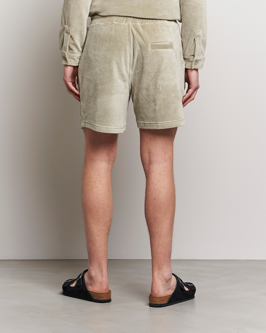 Men | Shorts | OAS | Drawstring Velour Shorts Washed Grey