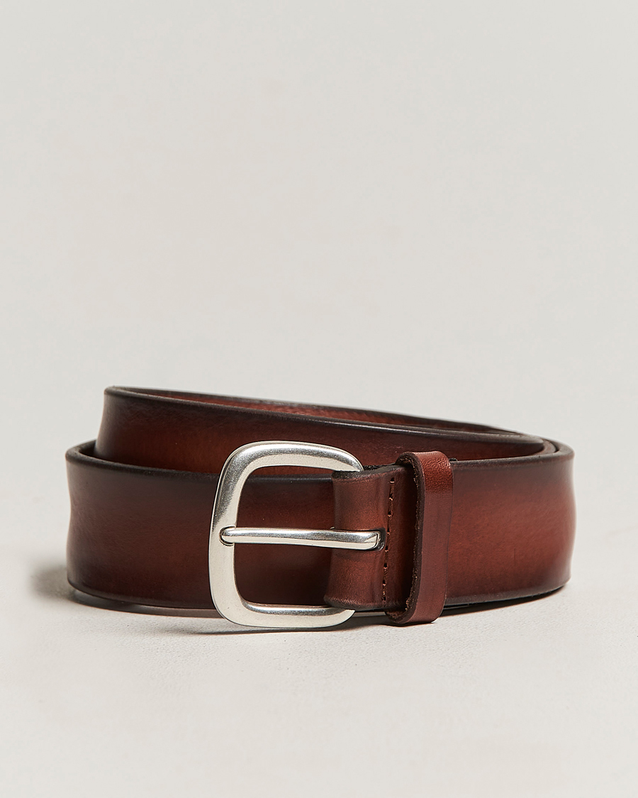 Men | Orciani Vachetta Soft Leather Belt 3,5 cm Brown | Orciani | Vachetta Soft Leather Belt 3,5 cm Brown