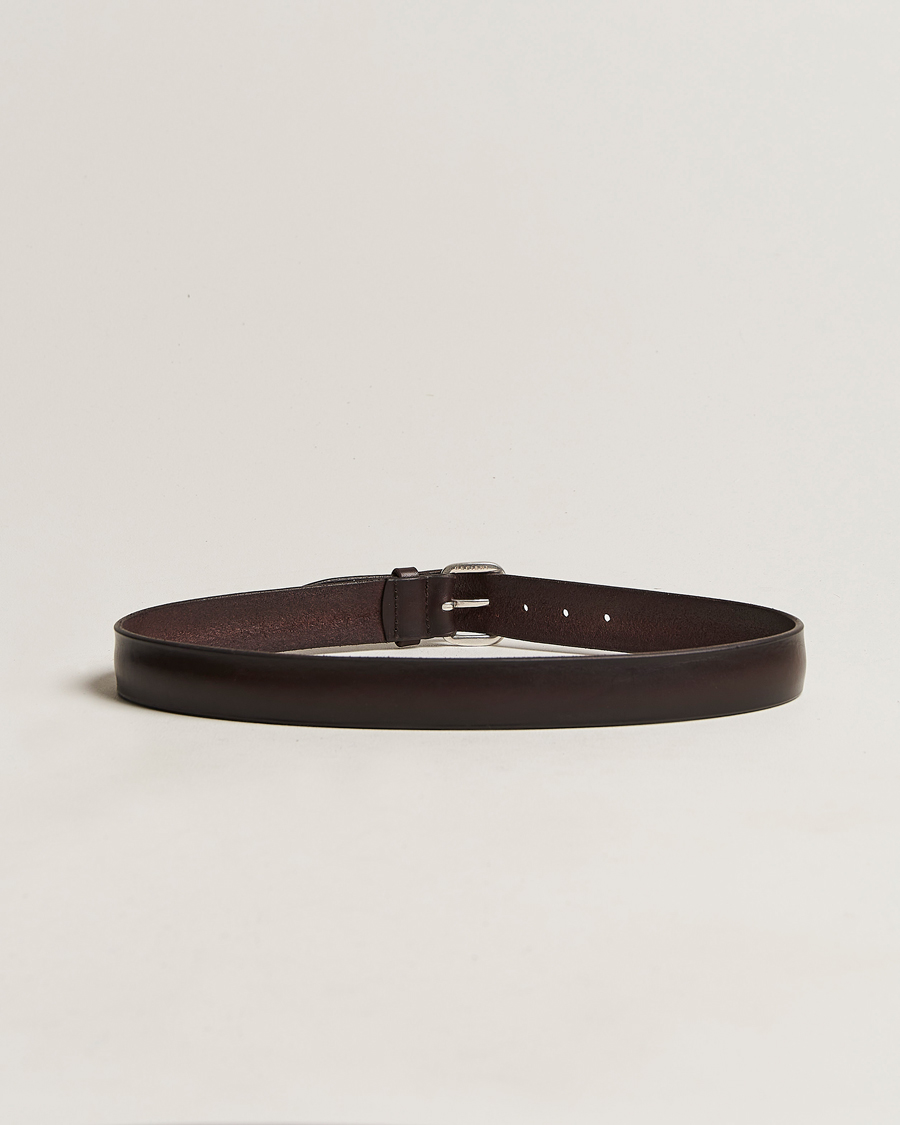 Men | Orciani Vachetta Soft Leather Belt 3,5 cm Dark Brown | Orciani | Vachetta Soft Leather Belt 3,5 cm Dark Brown