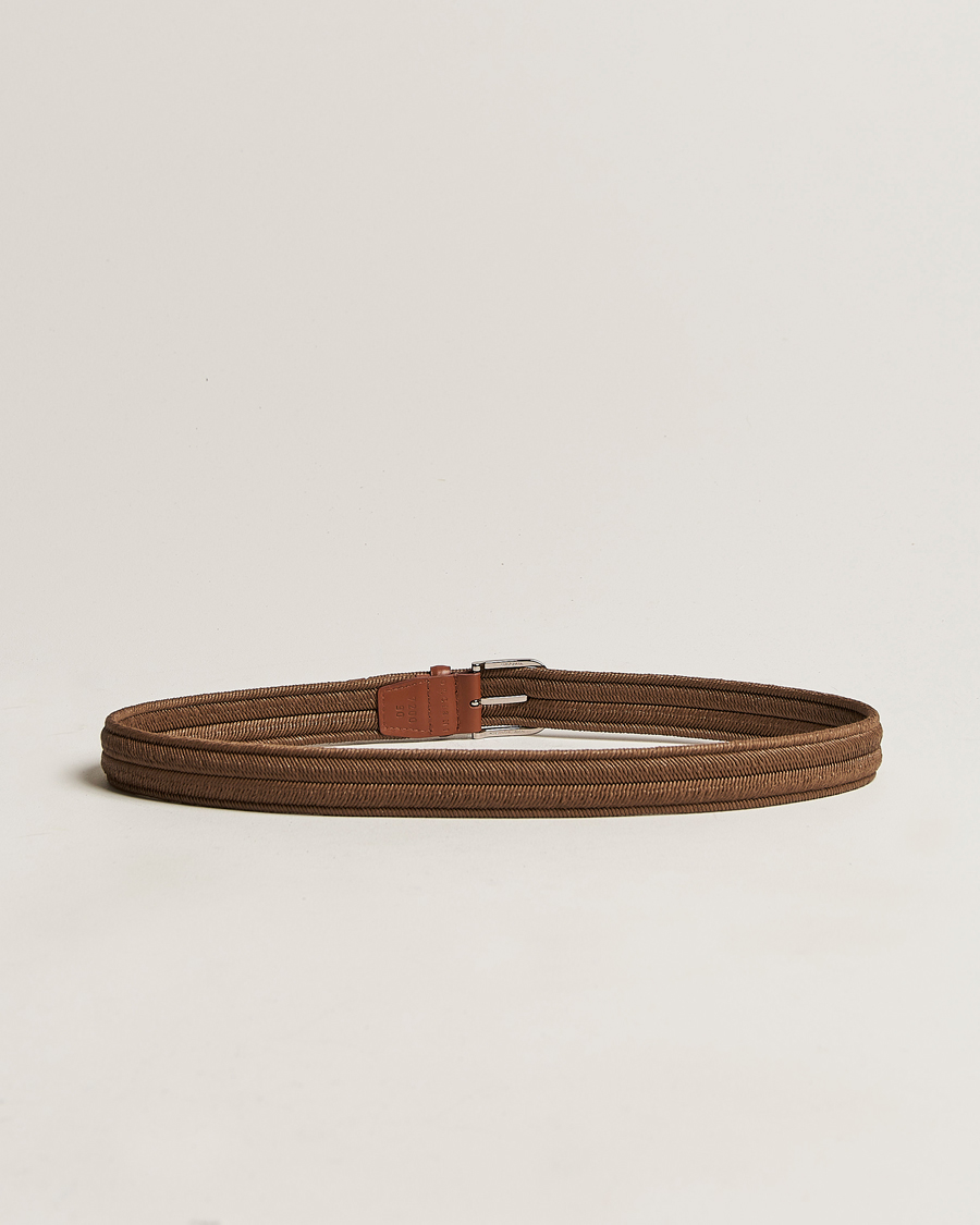 Men | Orciani Elasticated Belt 3,5 cm Cognac | Orciani | Elasticated Belt 3,5 cm Cognac