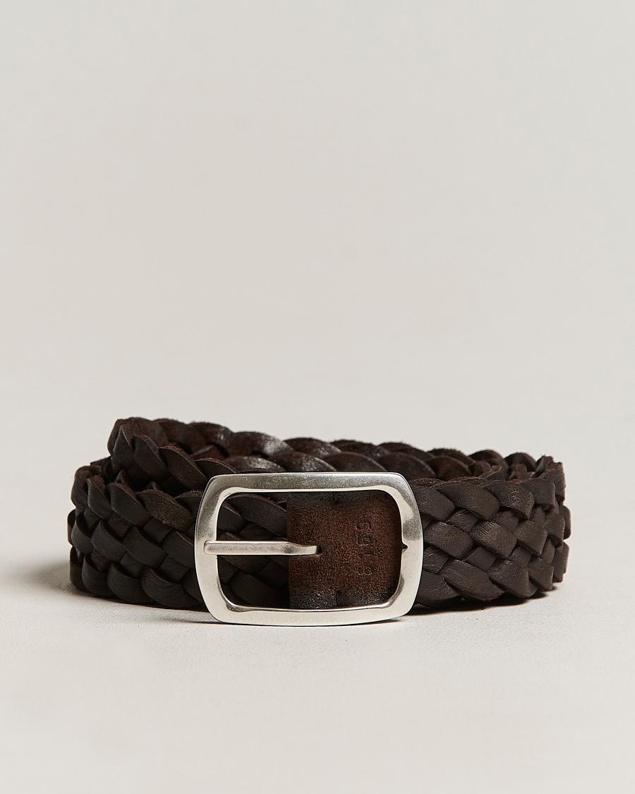 Men | Orciani Double Sided Suede Belt Dark Brown | Orciani | Double Sided Suede Belt Dark Brown