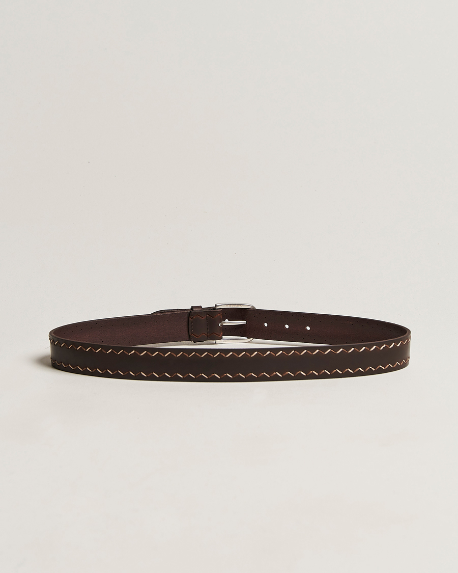 Men | Orciani Bull Gaucho Leather Belt Dark Brown | Orciani | Bull Gaucho Leather Belt Dark Brown
