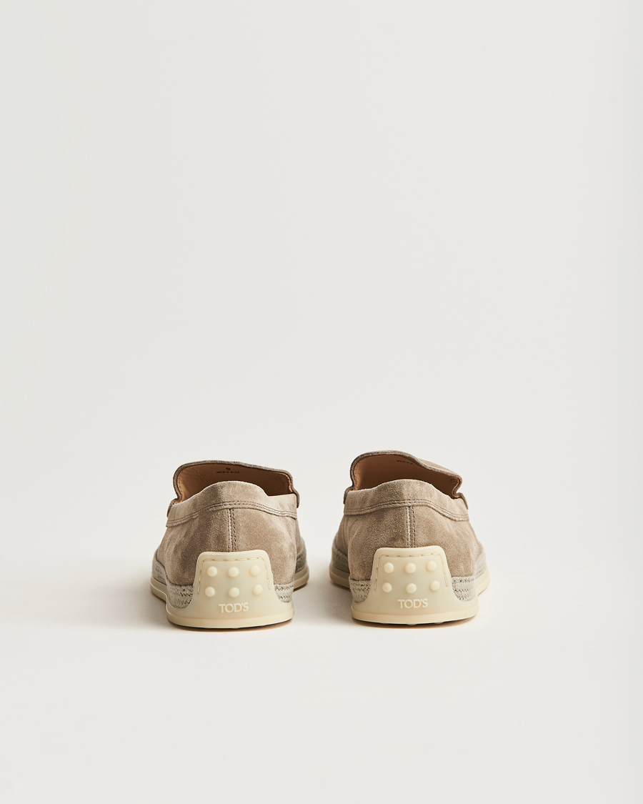 Men | Tod's Raffia Loafers Taupe Suede | Tod's | Raffia Loafers Taupe Suede