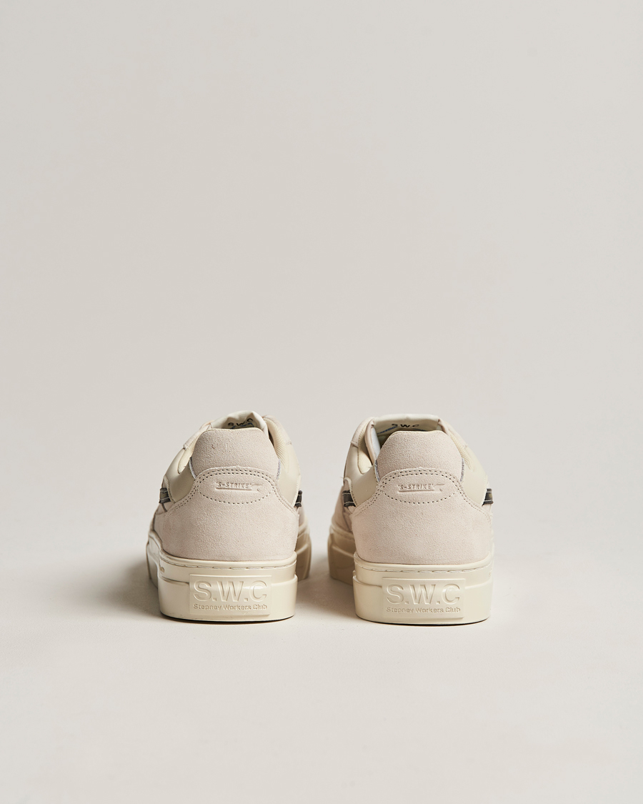 Men | Stepney Workers Club Pearl S-Strike Suede Sneaker Ecru/Black | Stepney Workers Club | Pearl S-Strike Suede Sneaker Ecru/Black