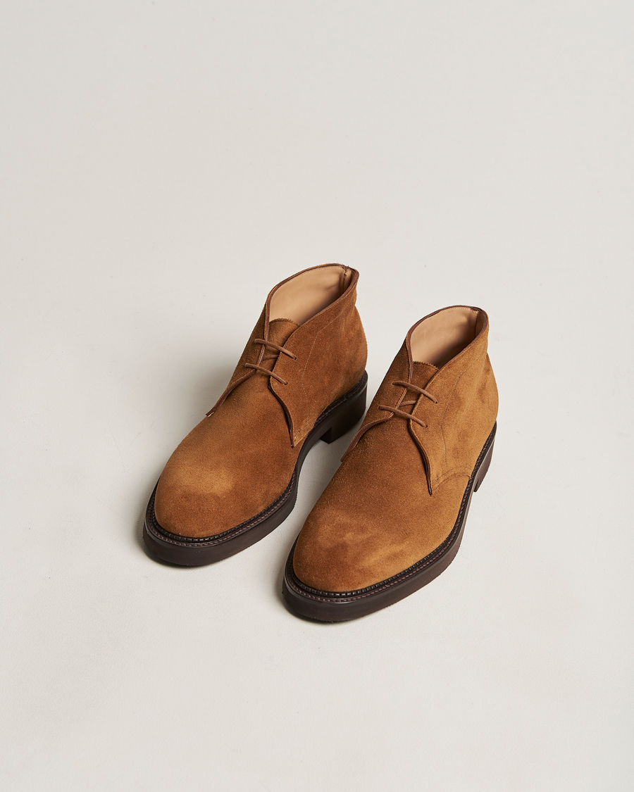 Men | Handmade Shoes | John Lobb | Heywood Chukka Boots Tobacco Suede