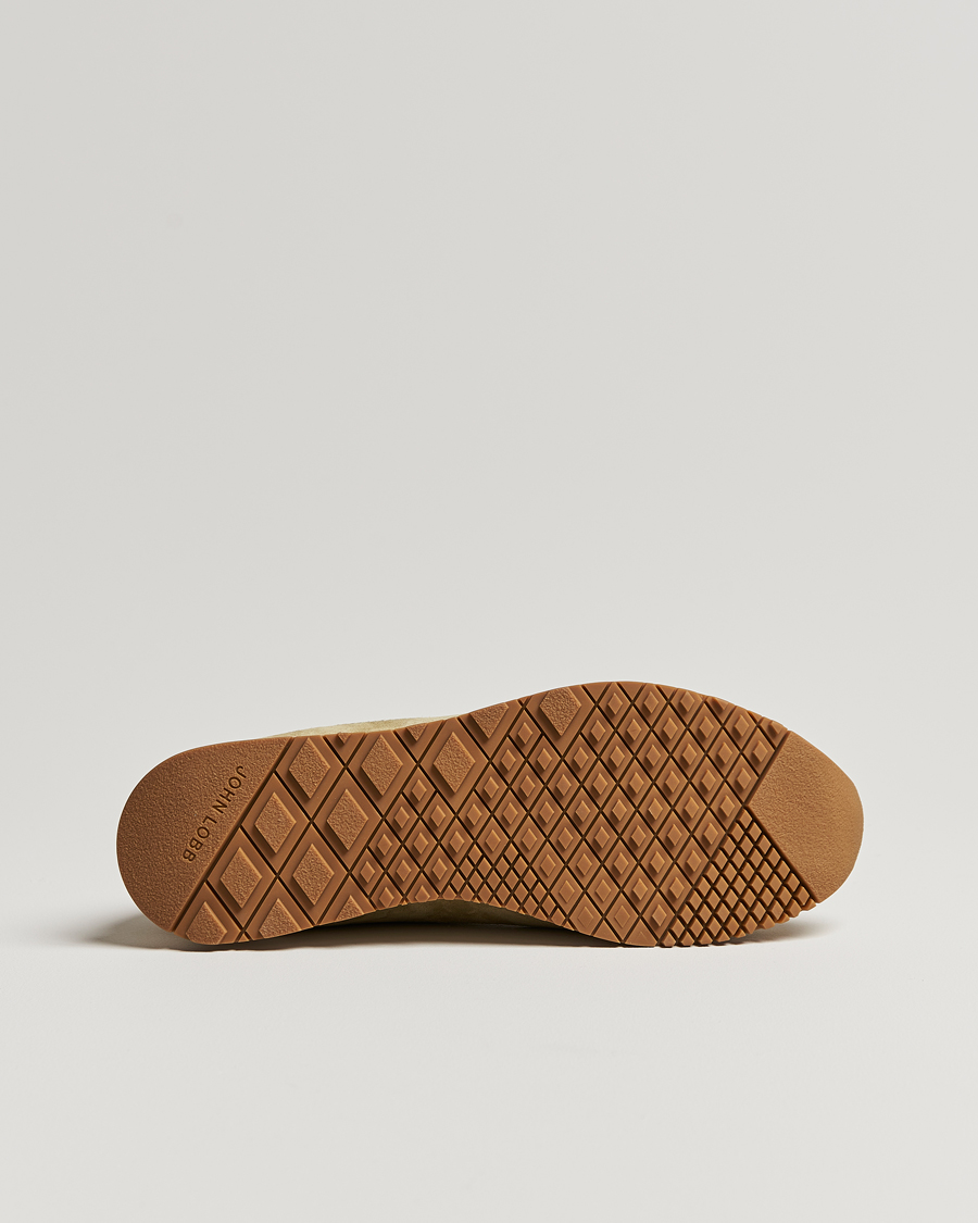 John Lobb Hurlingham Running Sneakers Moss Suede At Careofcarl.com