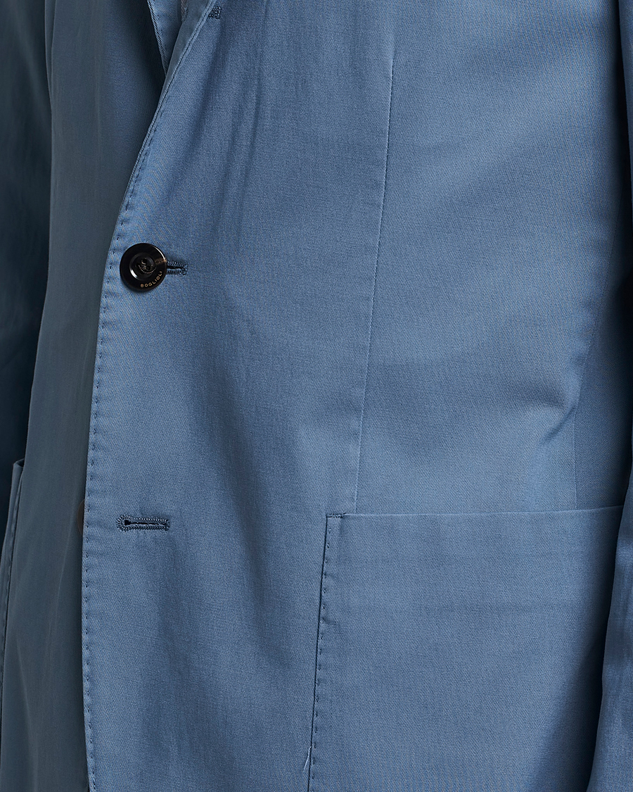 Men | Blazers | Boglioli | K Jacket Cotton Stretch Blazer Dusty Blue