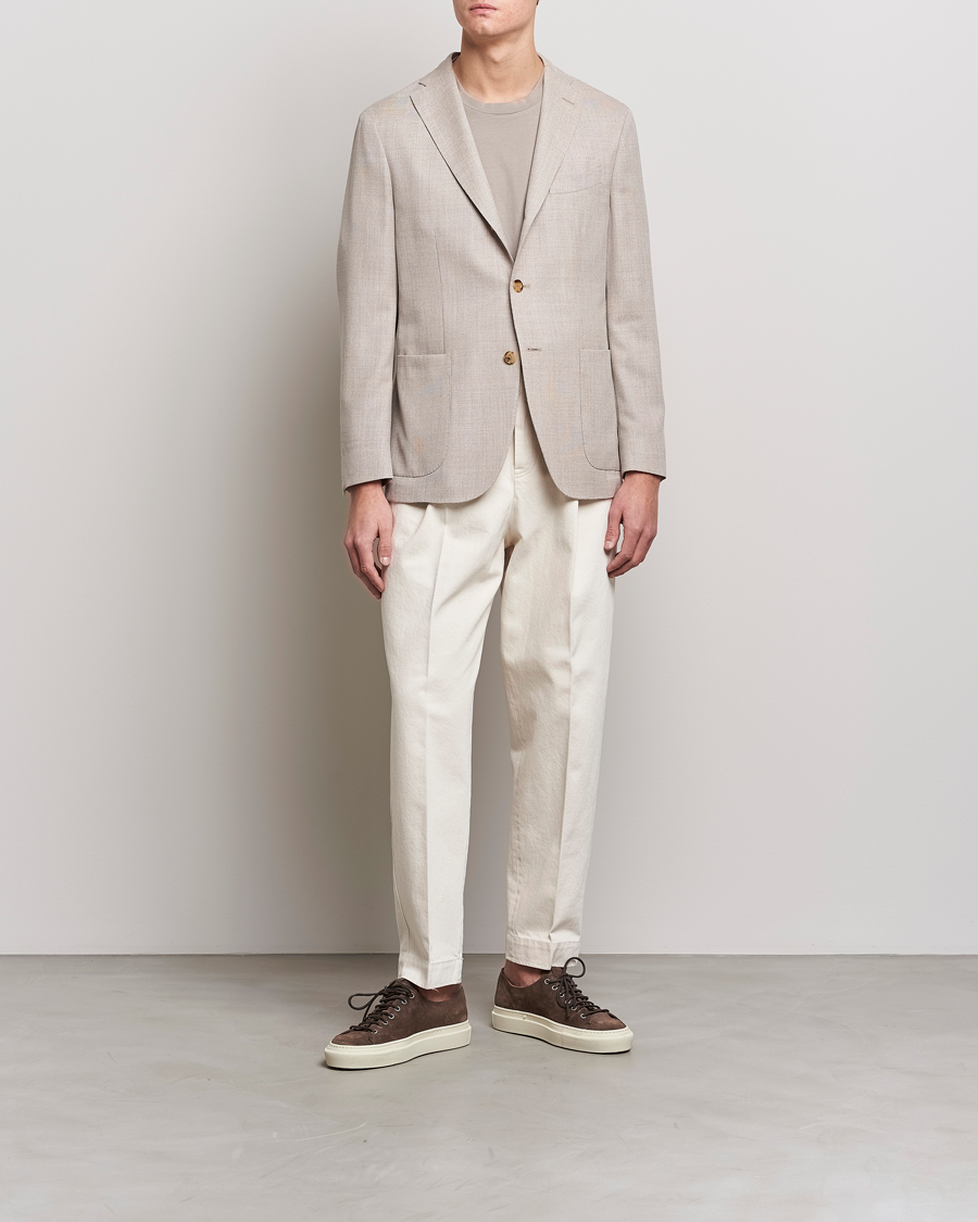 Men | Blazers | Boglioli | K Jacket Wool Hopsack Blazer Beige