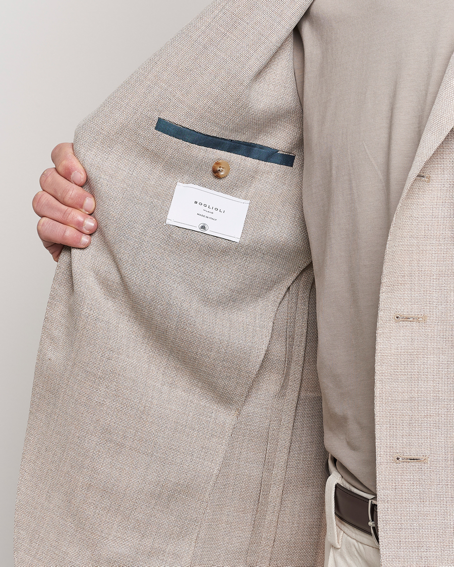Men | Blazers | Boglioli | K Jacket Wool Hopsack Blazer Beige