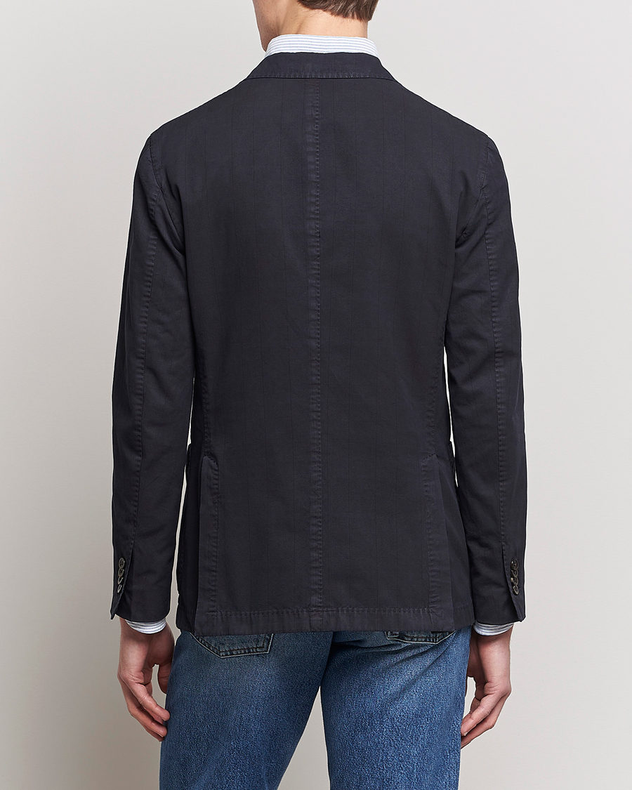 Men | Blazers | Boglioli | Cotton/Silk Prince Of Wales Check Blazer Navy