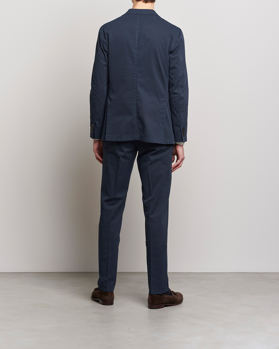 Men |  | Boglioli | K Jacket Cotton Stretch Suit Navy