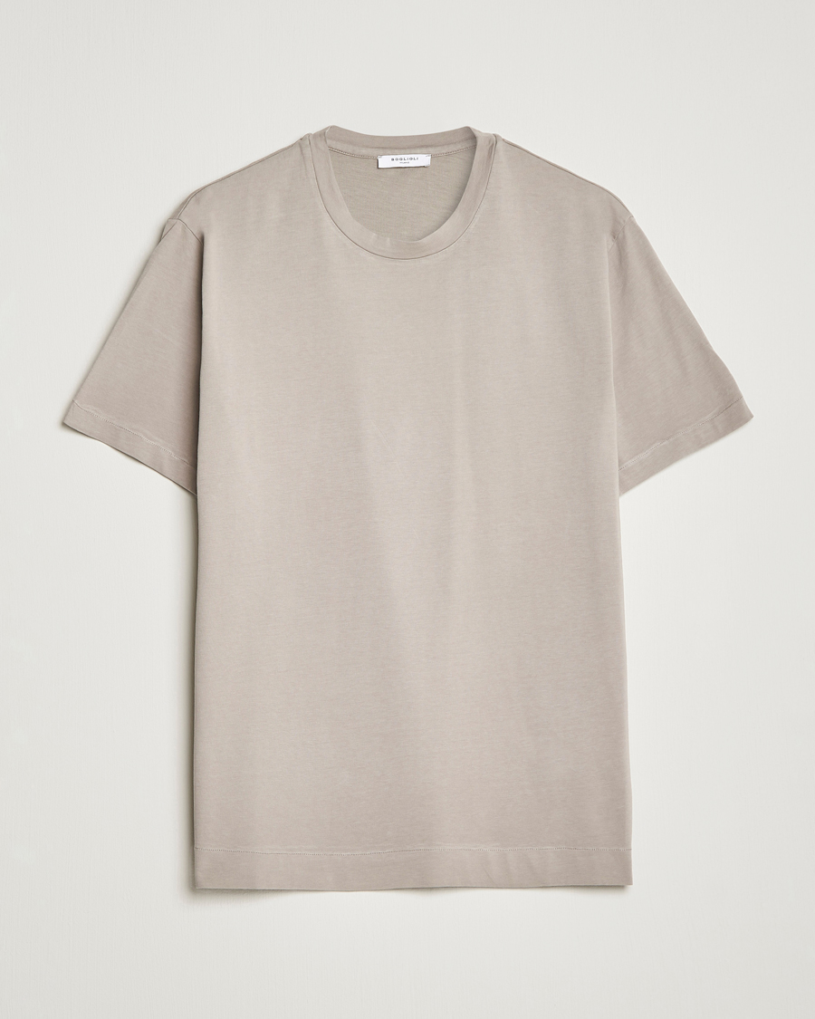 Men | T-Shirts | Boglioli | Short Sleeve T-Shirt Washed Grey