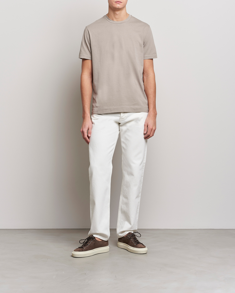 Men | T-Shirts | Boglioli | Short Sleeve T-Shirt Washed Grey
