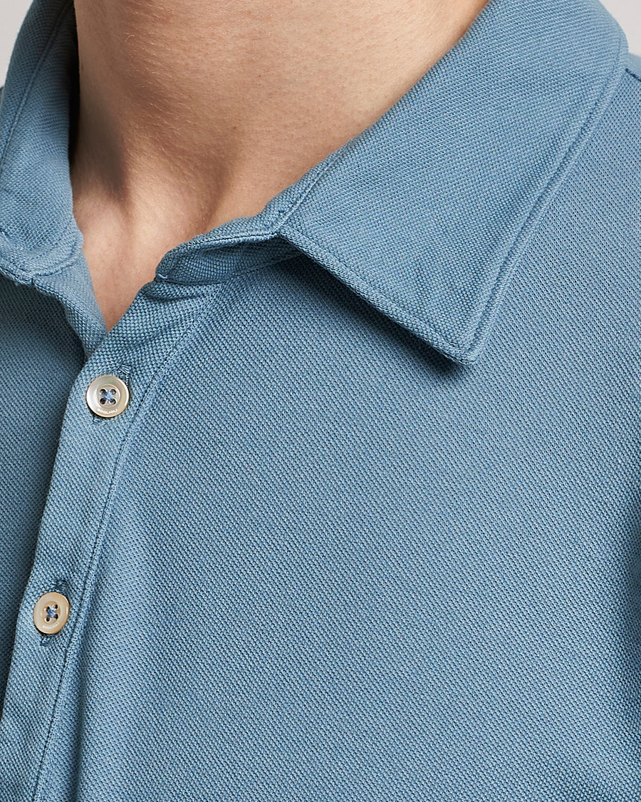 Men | Sweaters & Knitwear | Boglioli | Long Sleeve Polo Light Blue