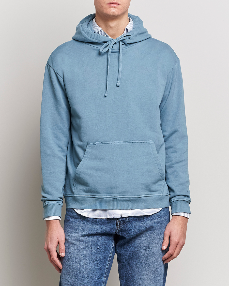 Men | Boglioli | Boglioli | Hooded Sweater Dusty Blue