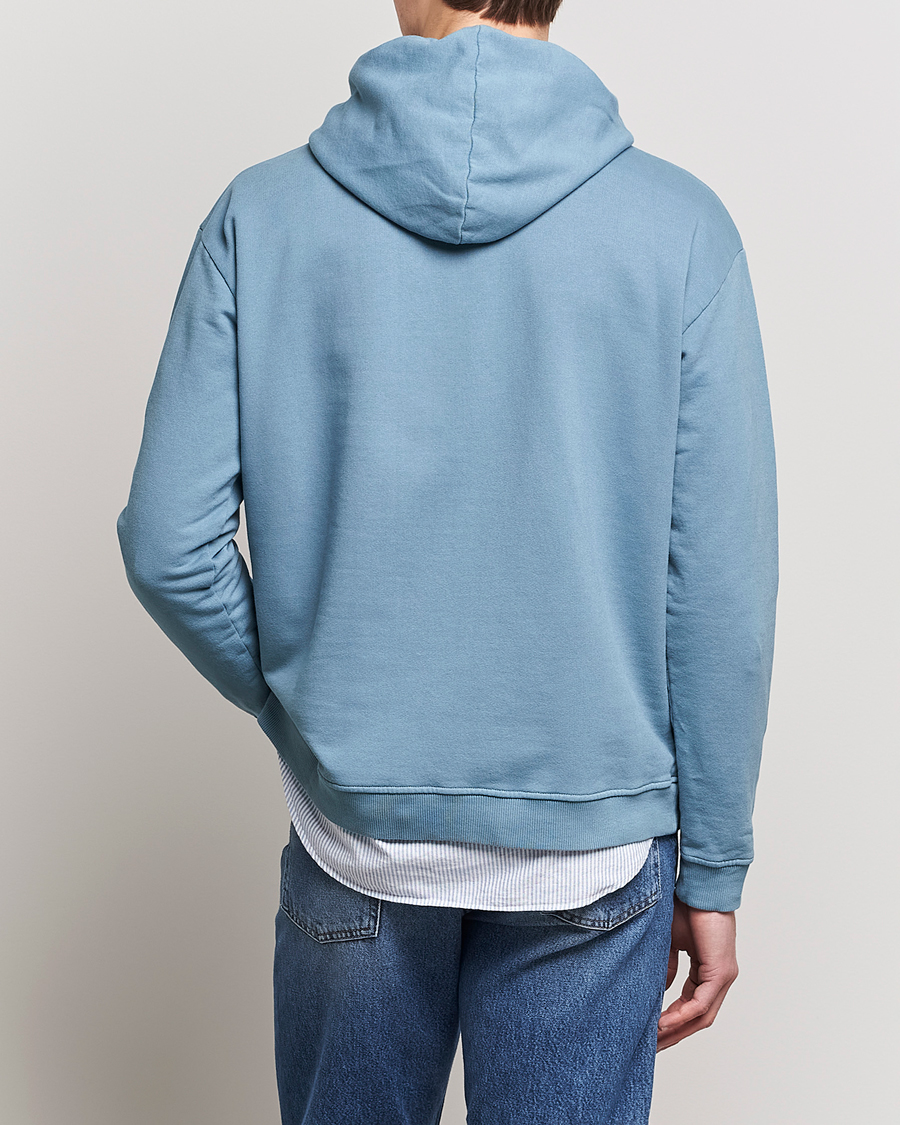 Men | Sweaters & Knitwear | Boglioli | Hooded Sweater Dusty Blue