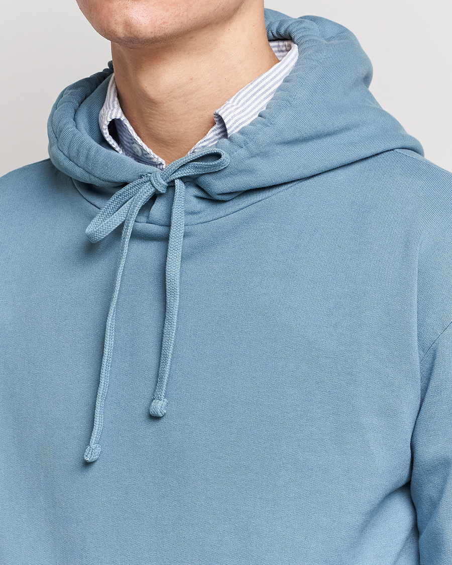 Men | Sweaters & Knitwear | Boglioli | Hooded Sweater Dusty Blue