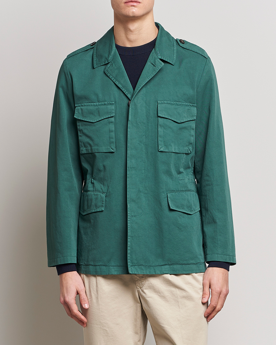Men | Minimalistic jackets | Boglioli | Field Jacket Dark Green
