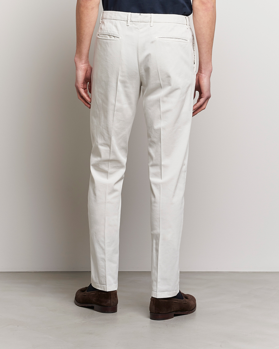 Men | Trousers | Boglioli | Cotton Stretch Chinos Off White