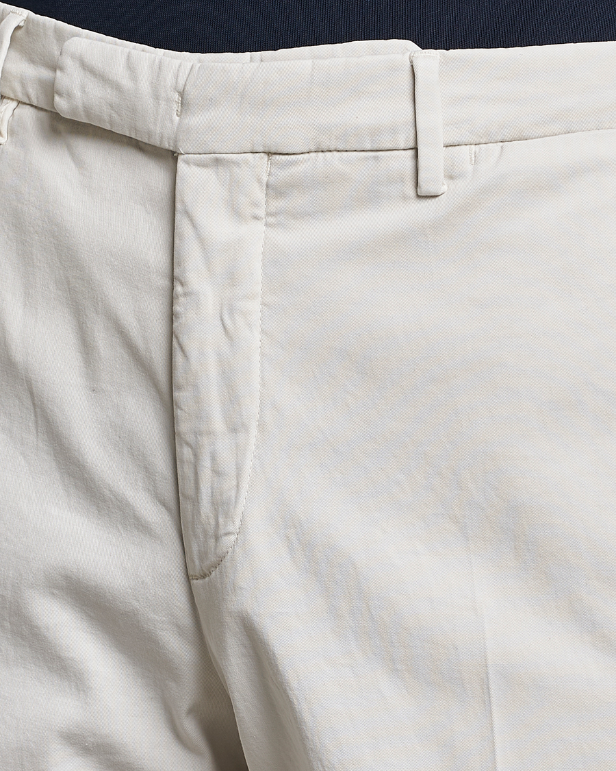 Men | Trousers | Boglioli | Cotton Stretch Chinos Off White